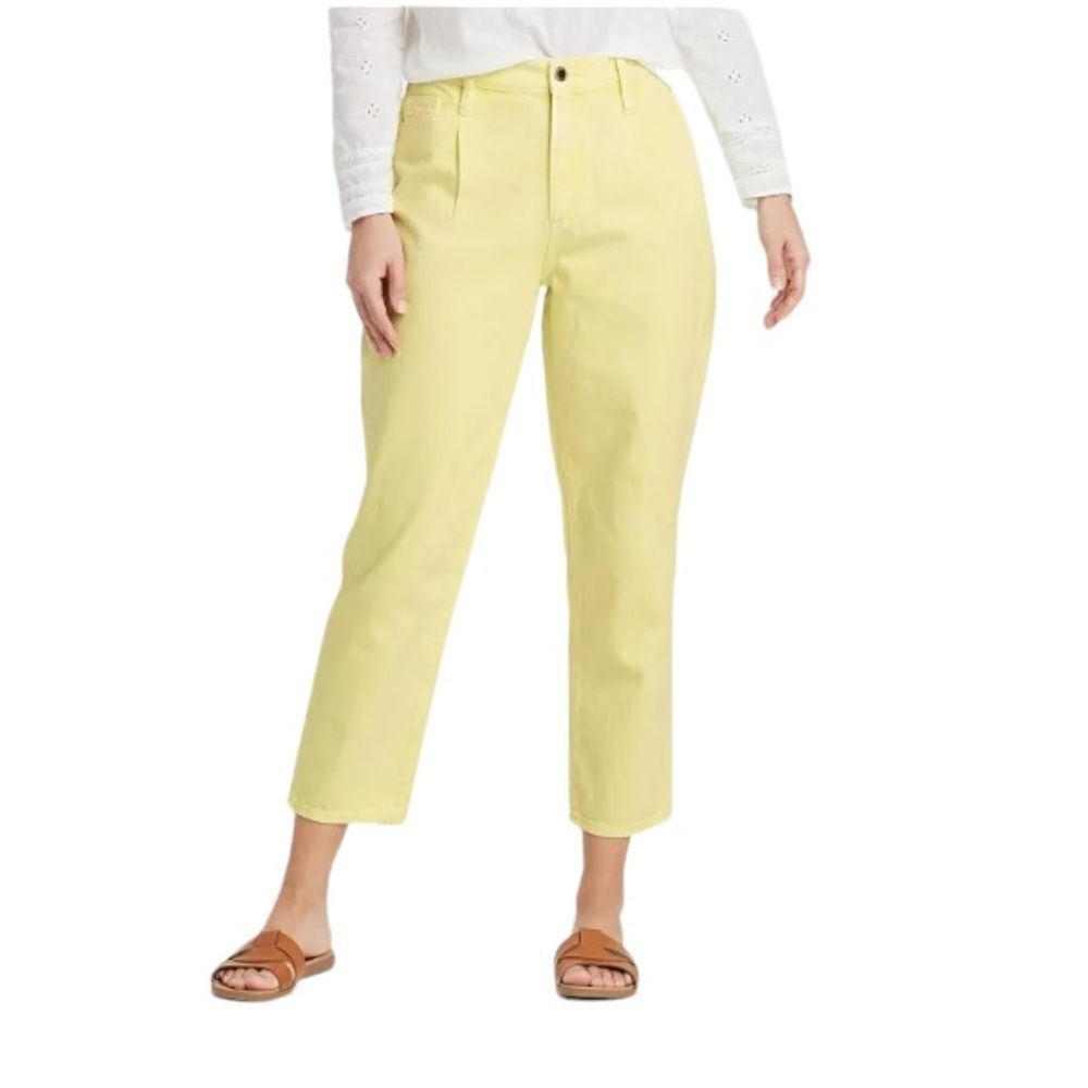 Universal Thread Yellow Highest Rise‎ Taper Jeans, Size 6/28, NWT